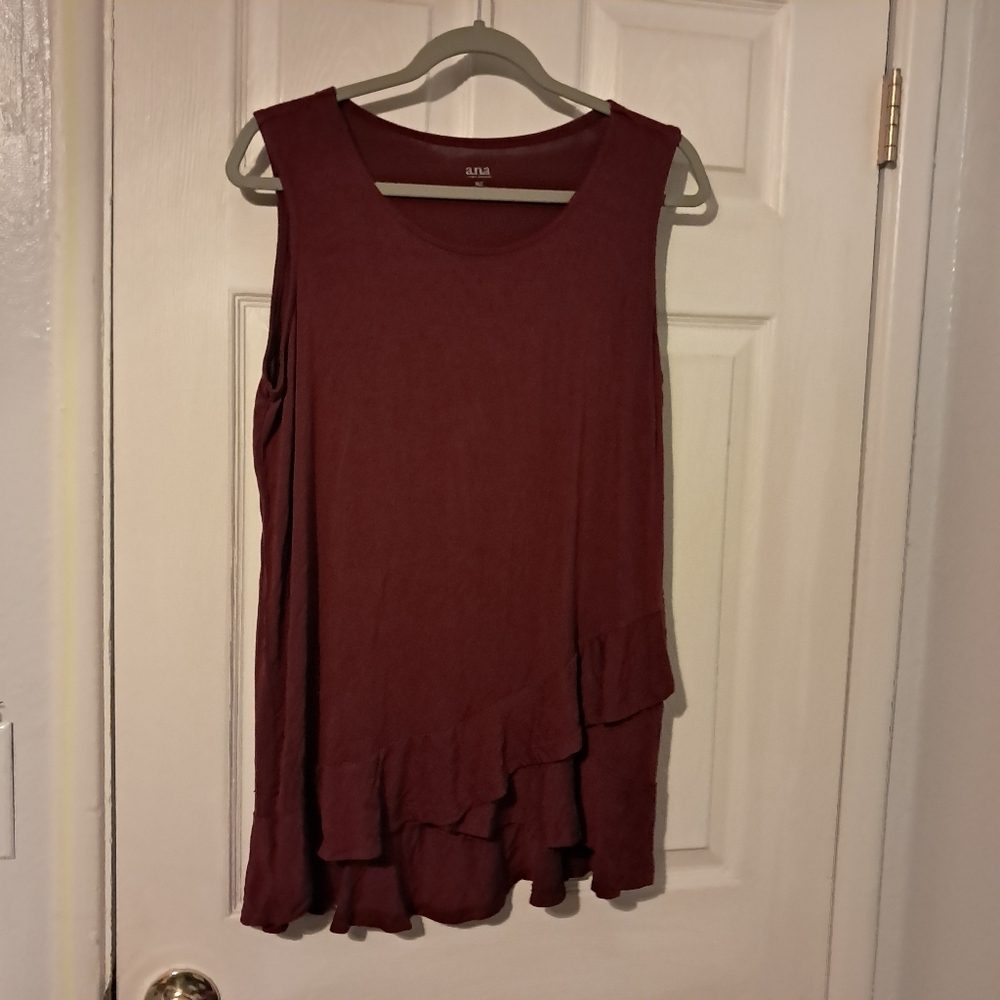 💰Ana Burgundy Sleeveless Top